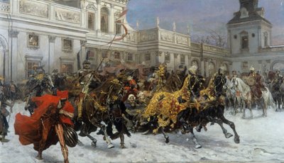 Departure of Marysieńka from Wilanów by Jozef Brandt